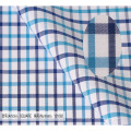 tela azul 100 del paño del paño de tela del algodón del control para los hombres de la camisa